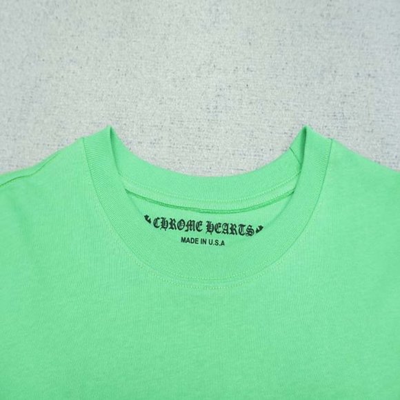 Chrome Hearts Yellow Letter Print Logo T-Shirt - Green Long Sleeve - Picture 10 of 13